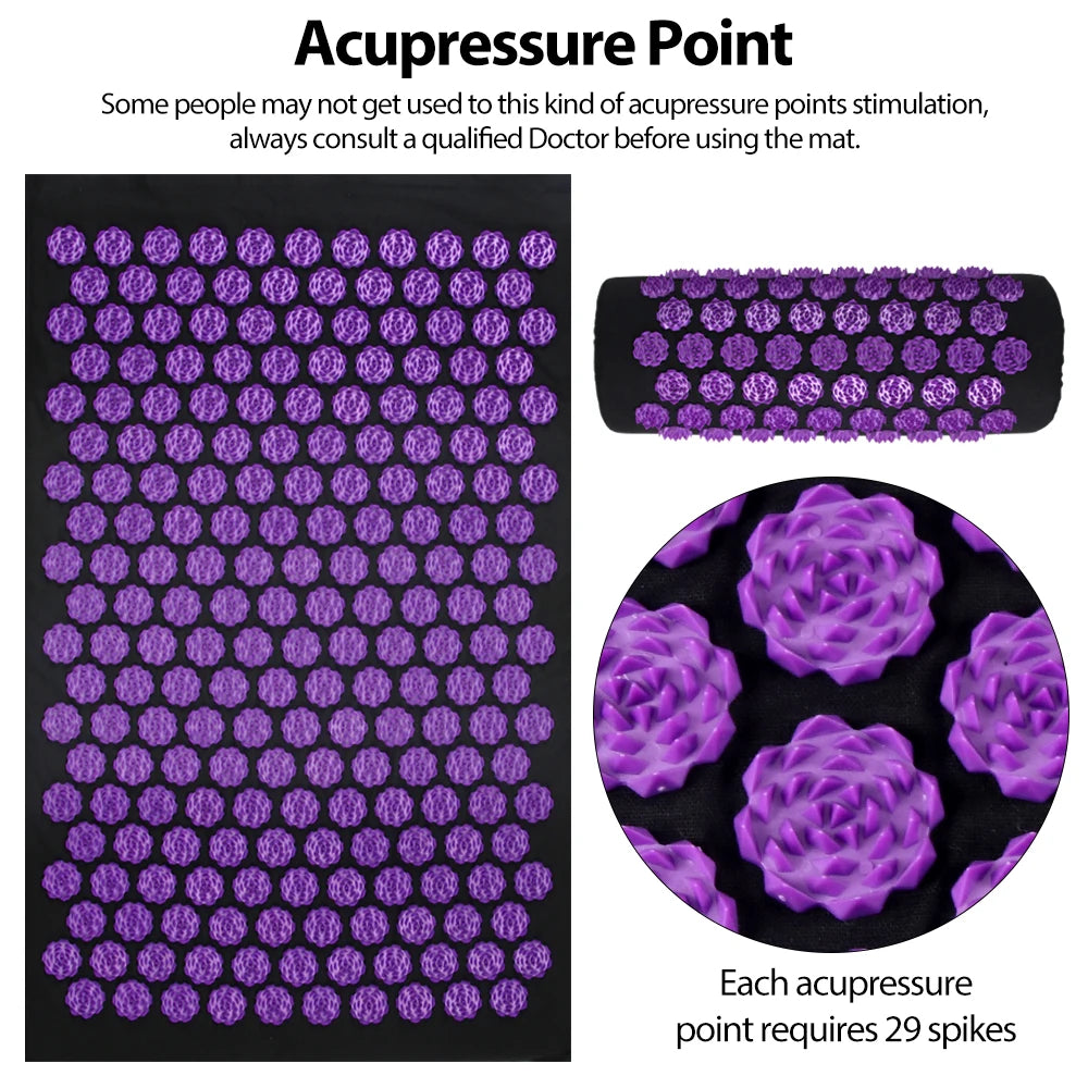 Eco Lotus Spike Mat – Acupressure Massage Cushion for Neck, Back & Feet - GUMARIE WELLNESS