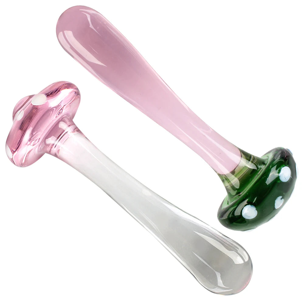 Mushroom Glass Dildos Anal Pleasure for both - GUMARIE