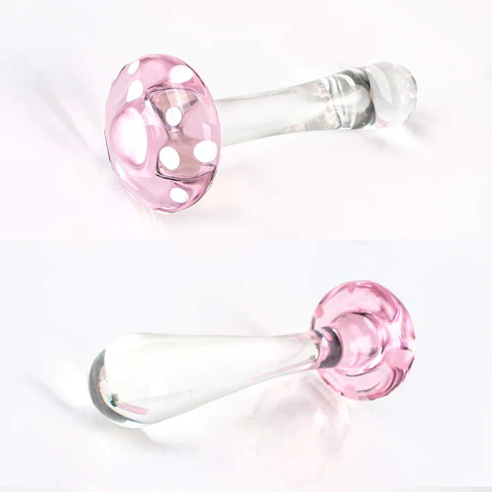 Mushroom Glass Dildos Anal Pleasure for both - GUMARIE
