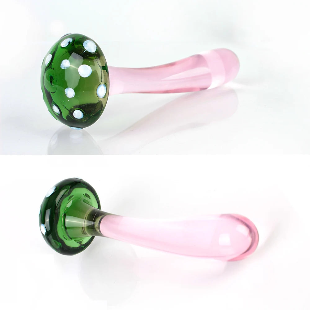 Mushroom Glass Dildos Anal Pleasure for both - GUMARIE