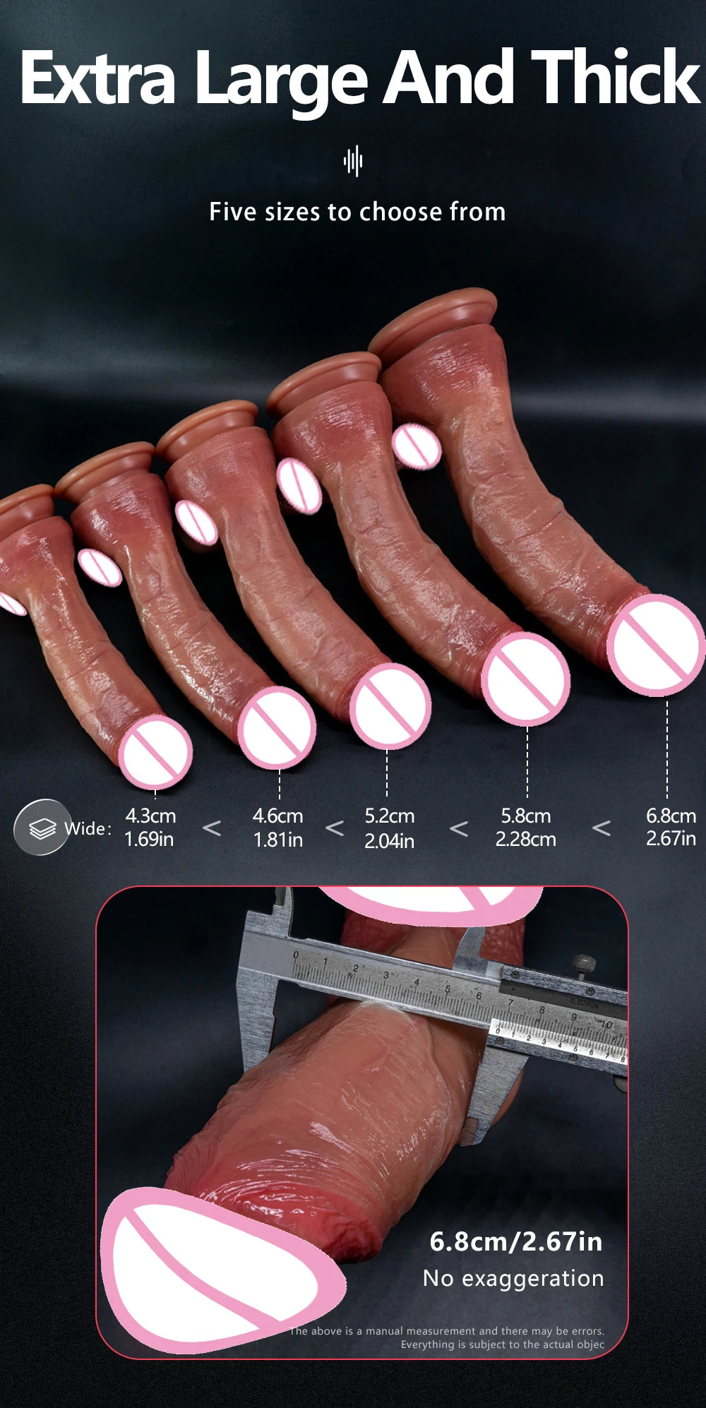 Soft Realistic Thick Dildo For All - GUMARIE