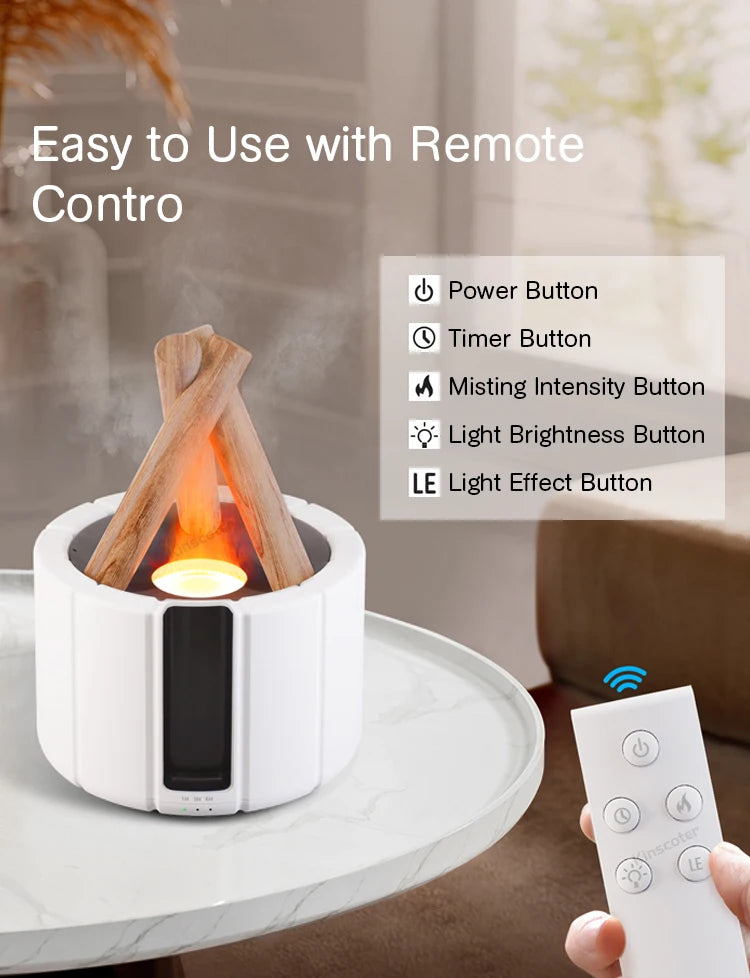 Flame Aroma Diffuser & Cool Mist Humidifier - GUMARIE WELLNESS