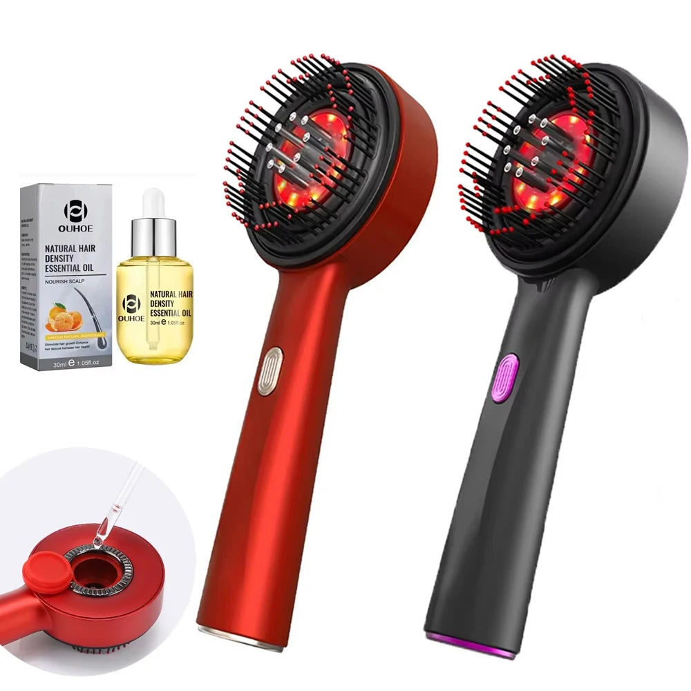 3-in-1 Electric Scalp Massage Comb – Red Light Therapy & Oil Applicator for Hair Growth - GUMARIE WELLNESS