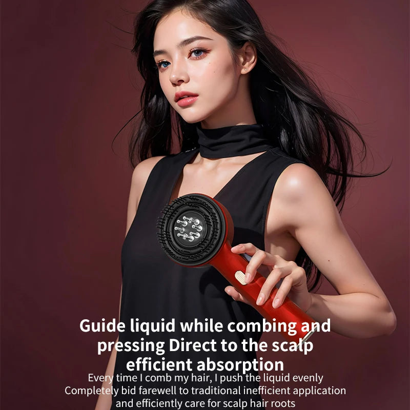 3-in-1 Electric Scalp Massage Comb – Red Light Therapy & Oil Applicator for Hair Growth - GUMARIE WELLNESS