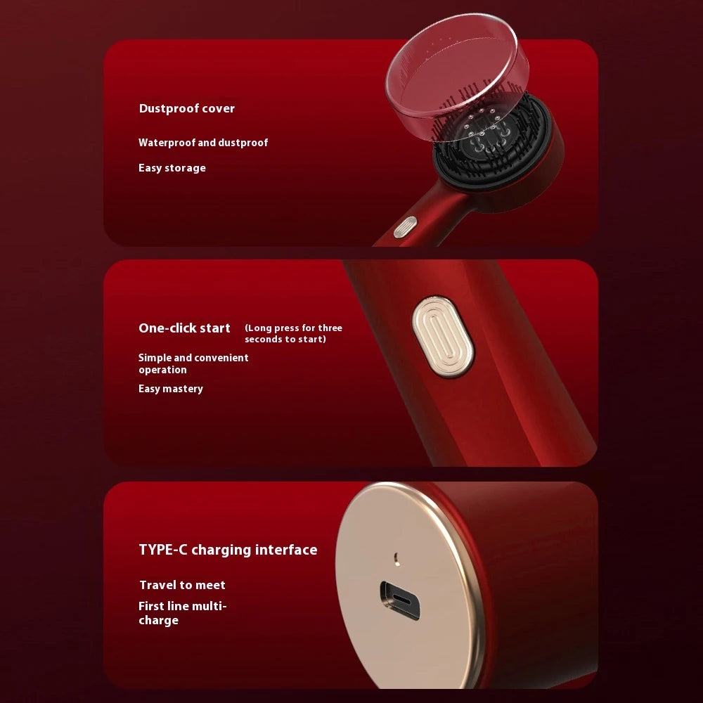 3-in-1 Electric Scalp Massage Comb – Red Light Therapy & Oil Applicator for Hair Growth - GUMARIE WELLNESS