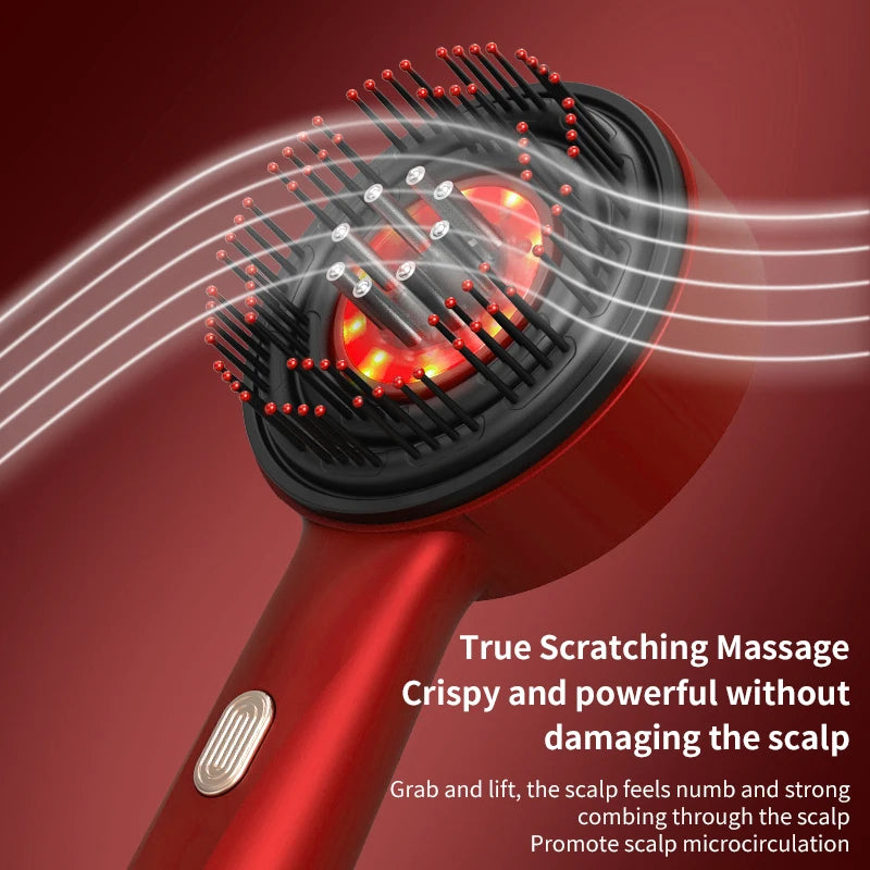 3-in-1 Electric Scalp Massage Comb – Red Light Therapy & Oil Applicator for Hair Growth - GUMARIE WELLNESS