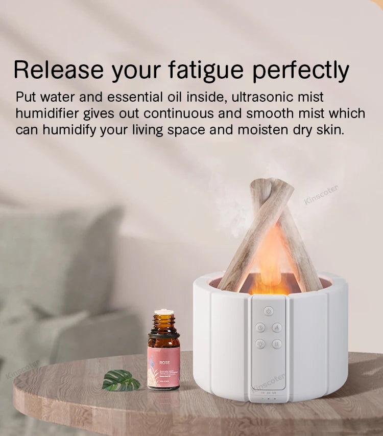 Flame Aroma Diffuser & Cool Mist Humidifier - GUMARIE WELLNESS