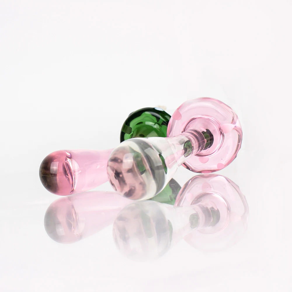 Mushroom Glass Dildos Anal Pleasure for both - GUMARIE