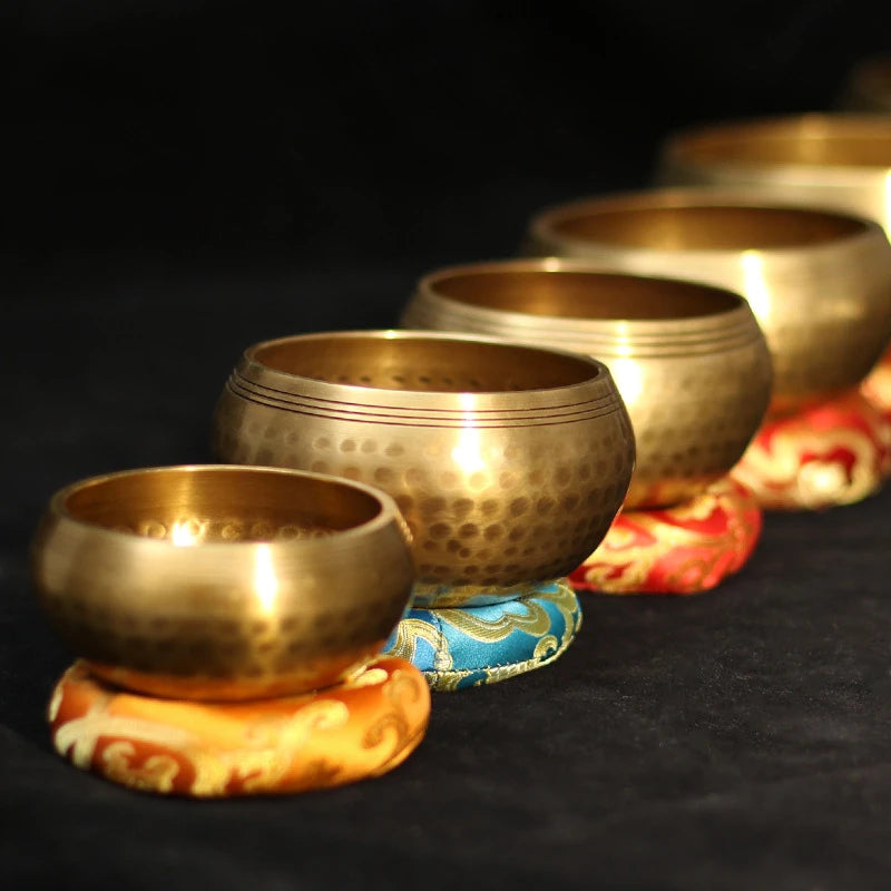 Nepal Handmade Buddha Sound Bowl Yoga Meditation Chanting Singing Bowl Brass Chime Handicraft Music Therapy - GUMARIE WELLNESS
