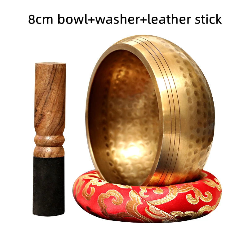 Nepal Handmade Buddha Sound Bowl Yoga Meditation Chanting Singing Bowl Brass Chime Handicraft Music Therapy - GUMARIE WELLNESS