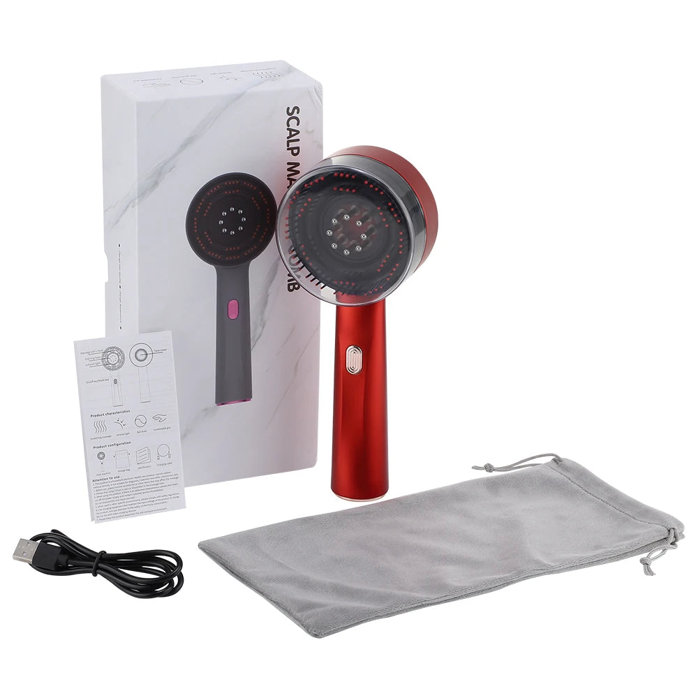 3-in-1 Electric Scalp Massage Comb – Red Light Therapy & Oil Applicator for Hair Growth - GUMARIE WELLNESS