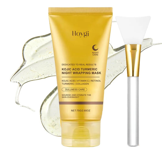 Hoygi Night Peel-Off Mask with Kojic Acid, Turmeric, Vitamin C & Retinol – Anti-Aging, Hydrating & Brightening Formula - GUMARIE WELLNESS