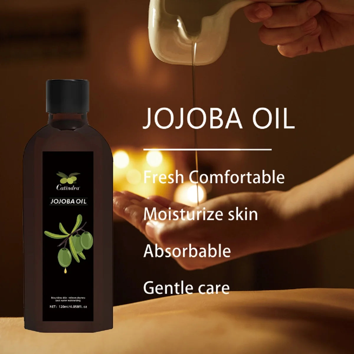 Jojoba Body Oil 120ml – Hydrating, Firming & Nourishing Natural Plant-Based Oil - GUMARIE WELLNESS