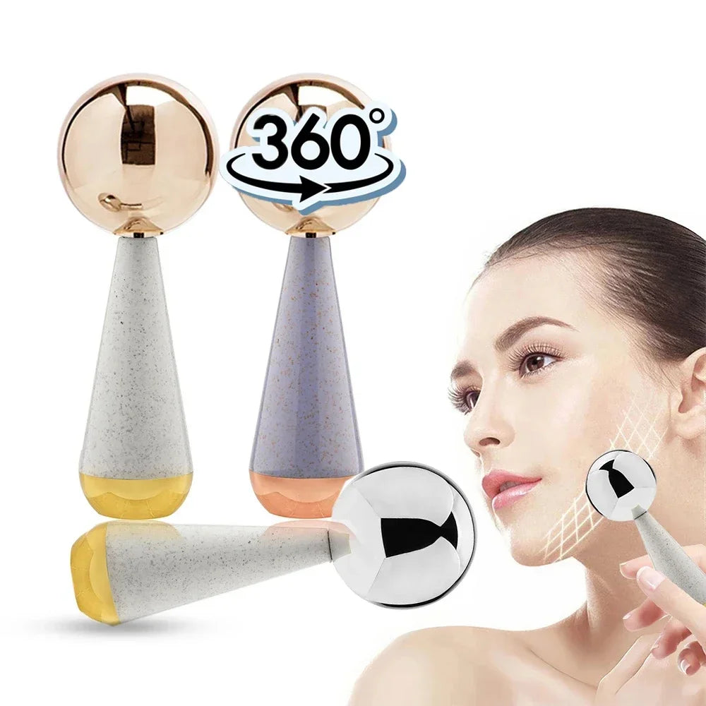 ❄️ 360° Stainless Steel Ice Globes for Face & Eyes – Cryo Facial Massage Tool - GUMARIE WELLNESS