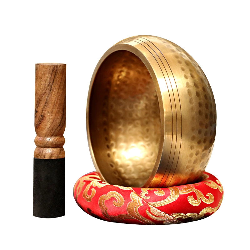 Nepal Handmade Buddha Sound Bowl Yoga Meditation Chanting Singing Bowl Brass Chime Handicraft Music Therapy - GUMARIE WELLNESS