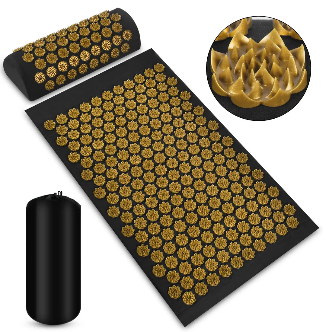 Eco Lotus Spike Mat – Acupressure Massage Cushion for Neck, Back & Feet - GUMARIE WELLNESS