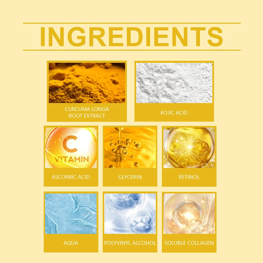 Hoygi Night Peel-Off Mask with Kojic Acid, Turmeric, Vitamin C & Retinol – Anti-Aging, Hydrating & Brightening Formula - GUMARIE WELLNESS