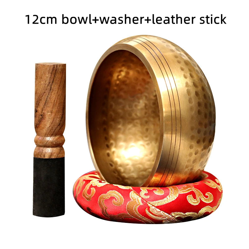 Nepal Handmade Buddha Sound Bowl Yoga Meditation Chanting Singing Bowl Brass Chime Handicraft Music Therapy - GUMARIE WELLNESS