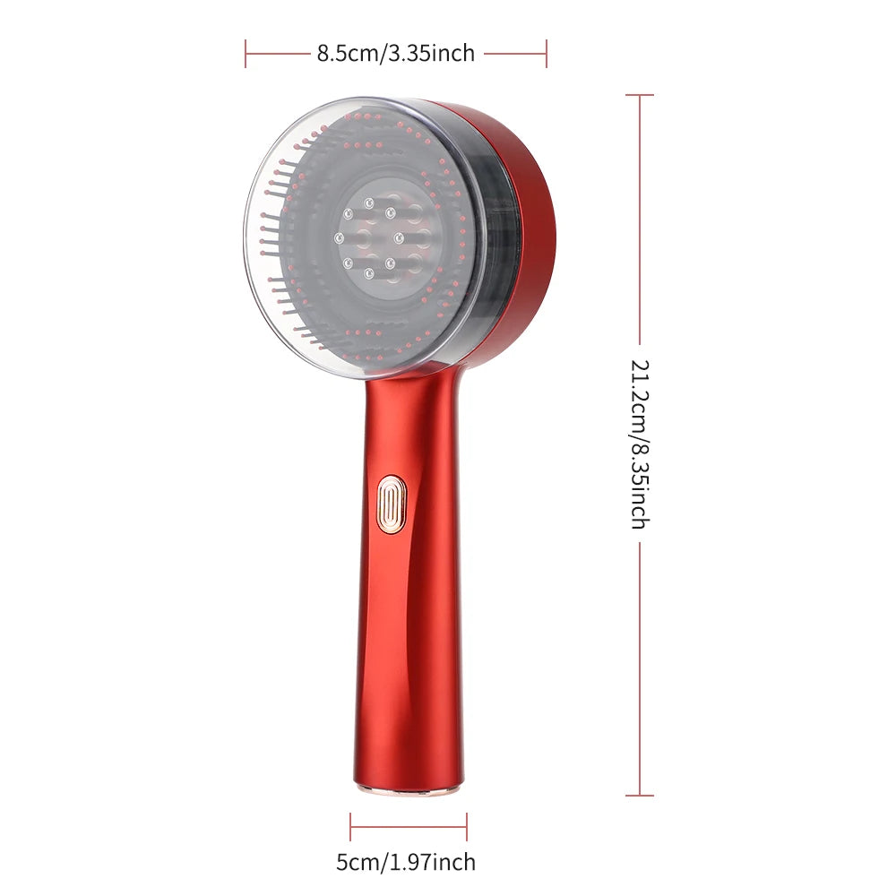 3-in-1 Electric Scalp Massage Comb – Red Light Therapy & Oil Applicator for Hair Growth - GUMARIE WELLNESS