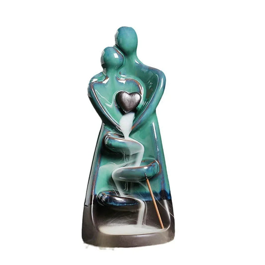 Lover-Shaped Ceramic Backflow Incense Burner - GUMARIE WELLNESS