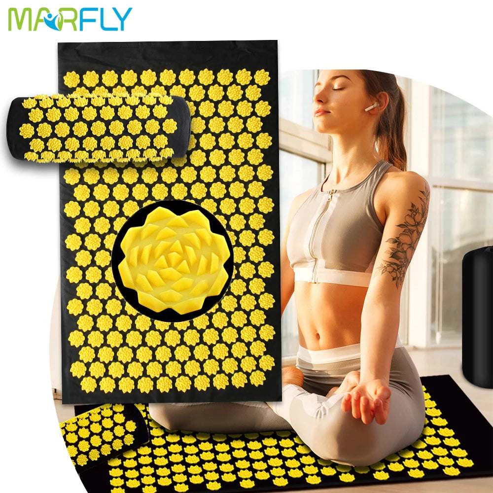 Eco Lotus Spike Mat – Acupressure Massage Cushion for Neck, Back & Feet - GUMARIE WELLNESS