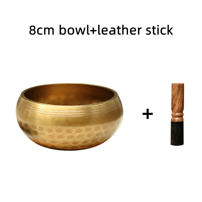 Nepal Handmade Buddha Sound Bowl Yoga Meditation Chanting Singing Bowl Brass Chime Handicraft Music Therapy - GUMARIE WELLNESS